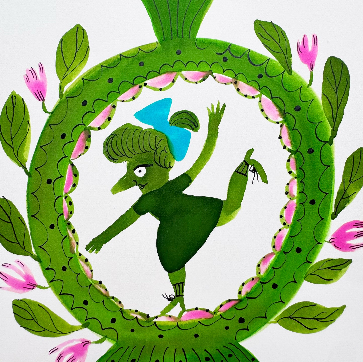 Olive Green Candelabra (small).