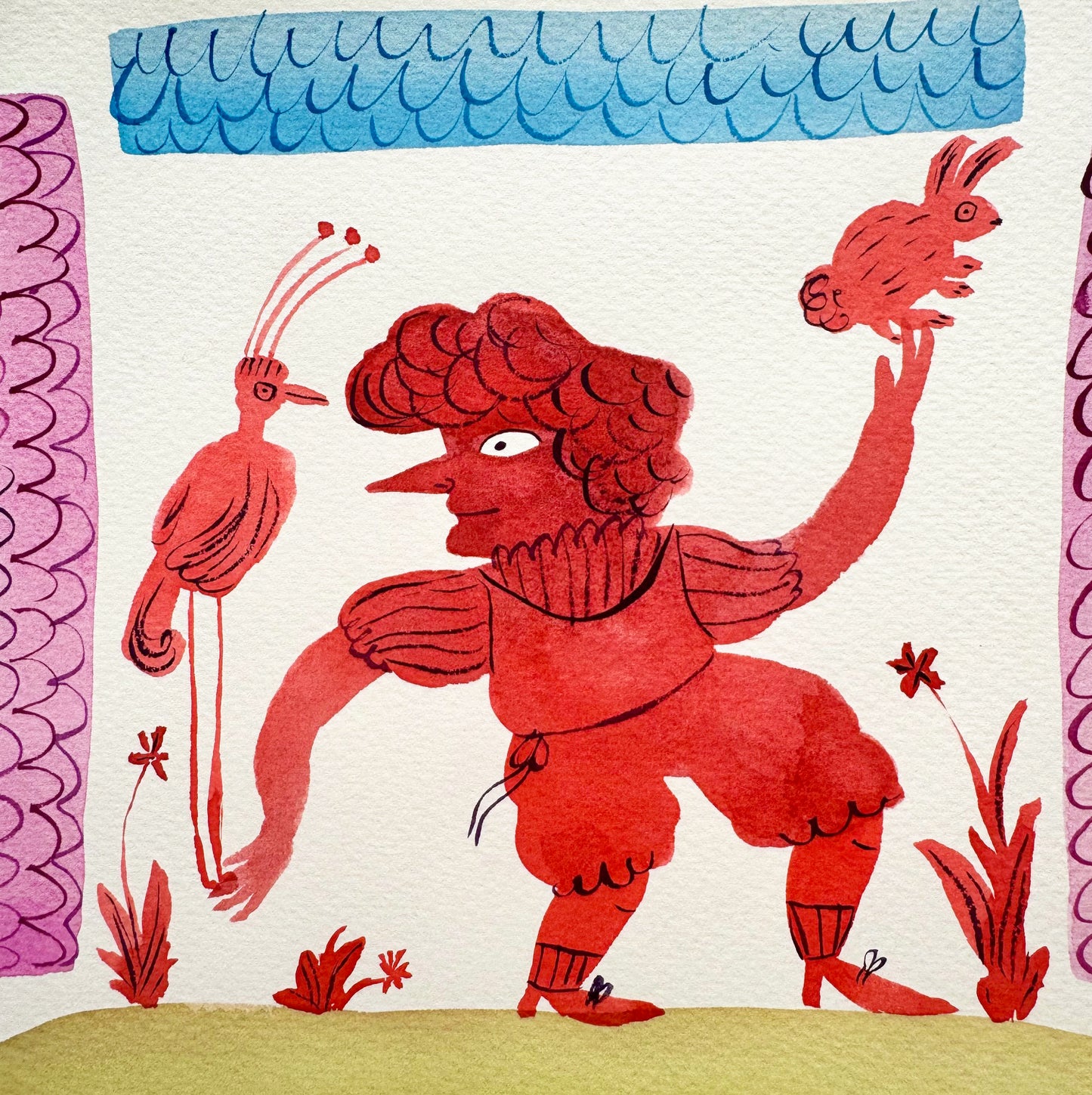 Millicent with Birds