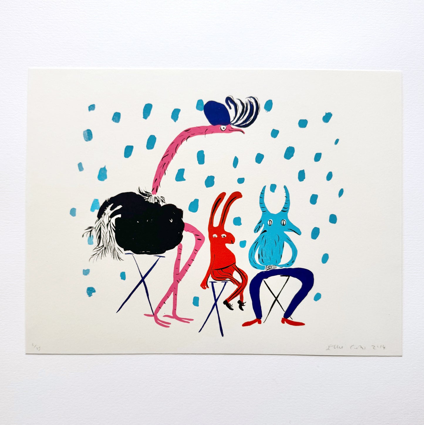 Ostrich in Waiting Room